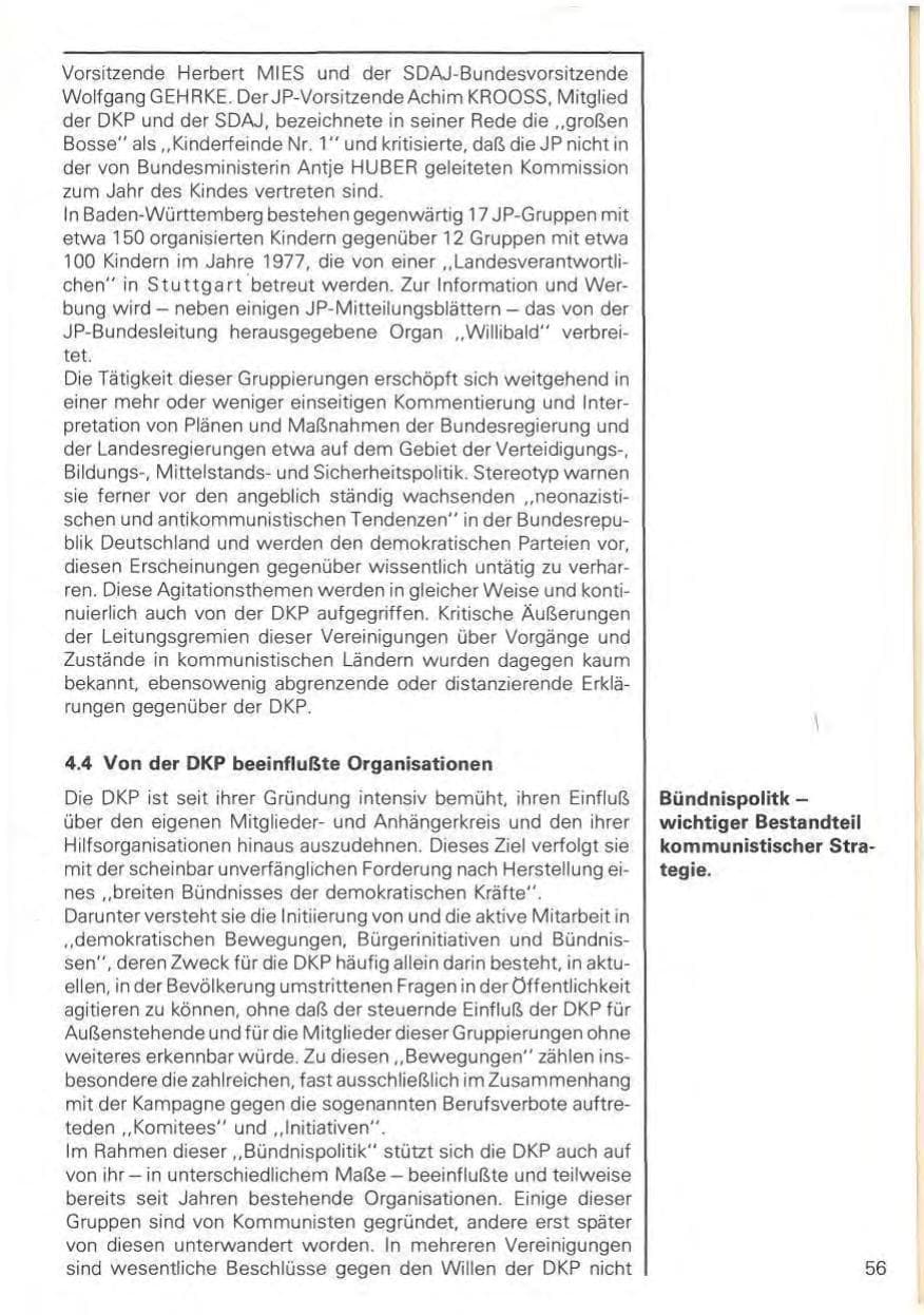 Seite 59 des Verfassungsschutzbericht 1978 Baden-Württemberg