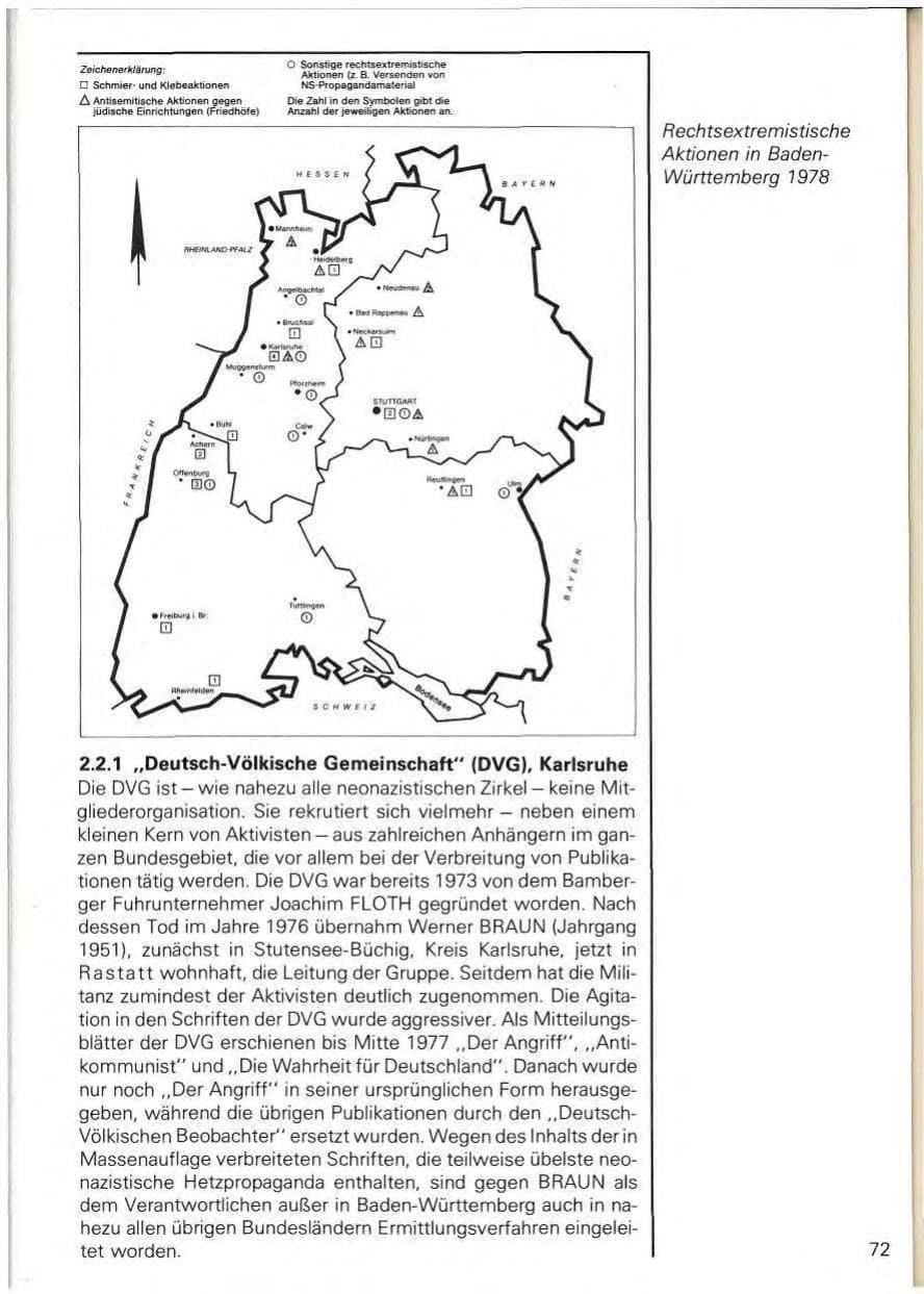 Seite 75 des Verfassungsschutzbericht 1978 Baden-Württemberg