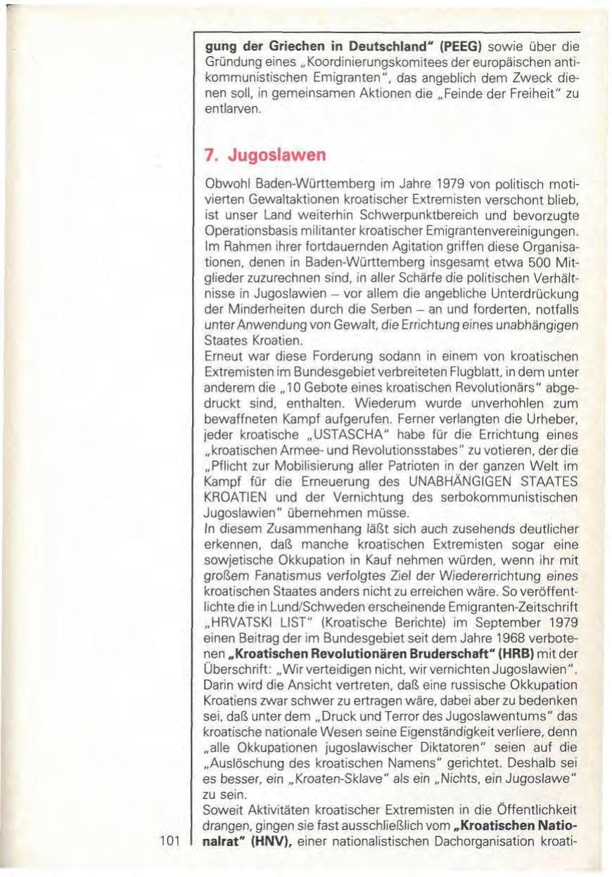 Seite 103 des Verfassungsschutzbericht 1979 Baden-Württemberg