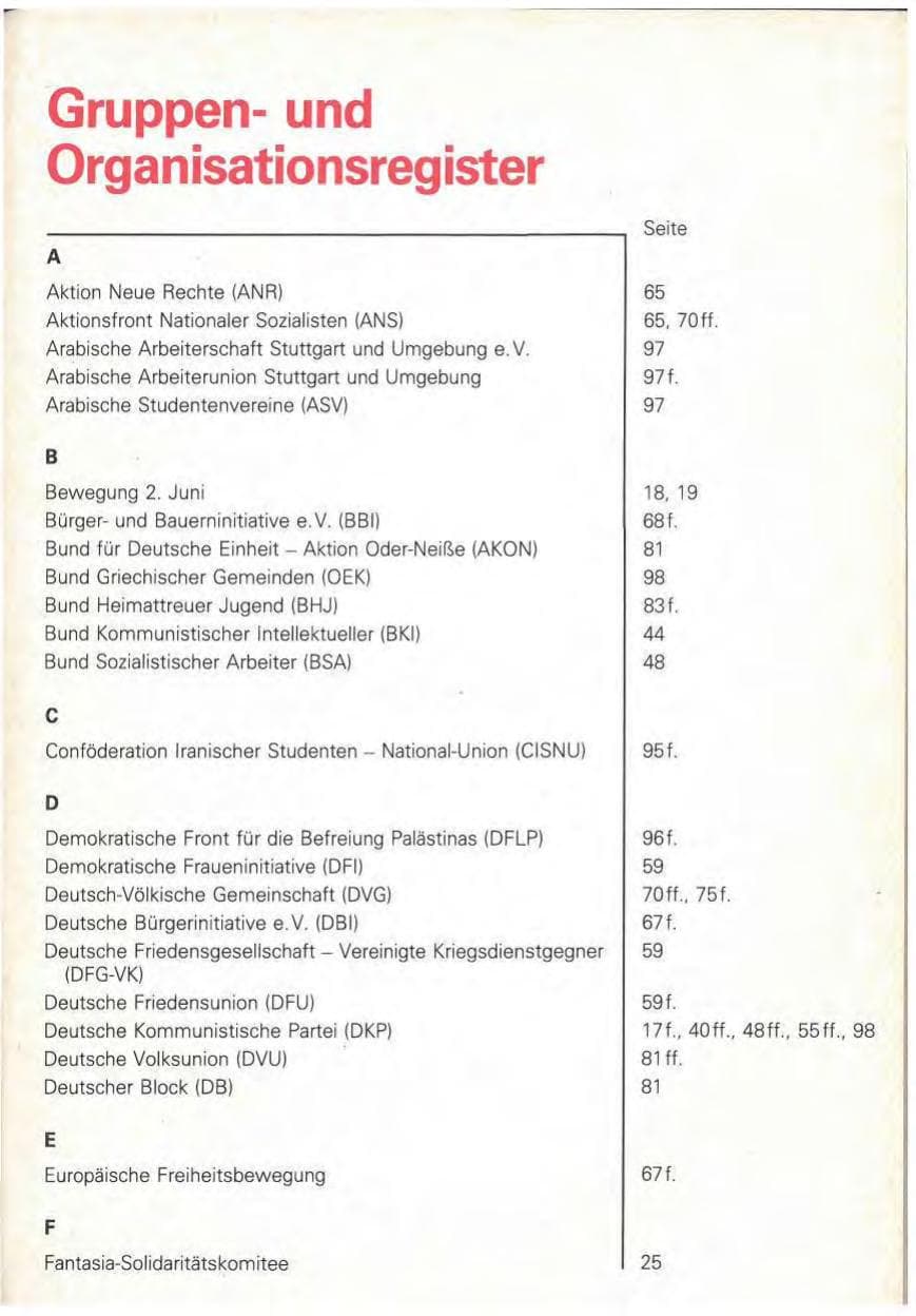 Seite 113 des Verfassungsschutzbericht 1979 Baden-Württemberg