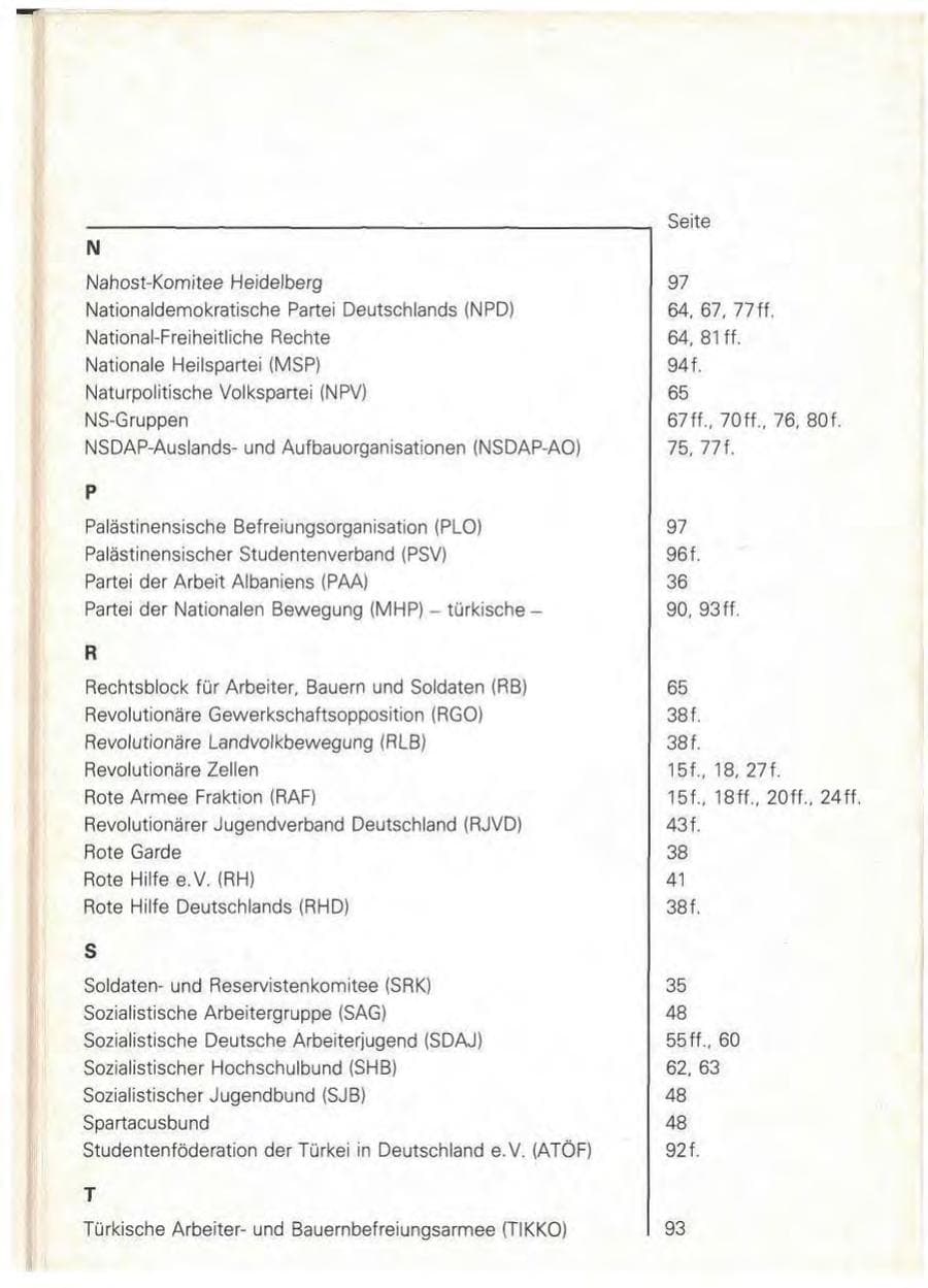 Seite 116 des Verfassungsschutzbericht 1979 Baden-Württemberg
