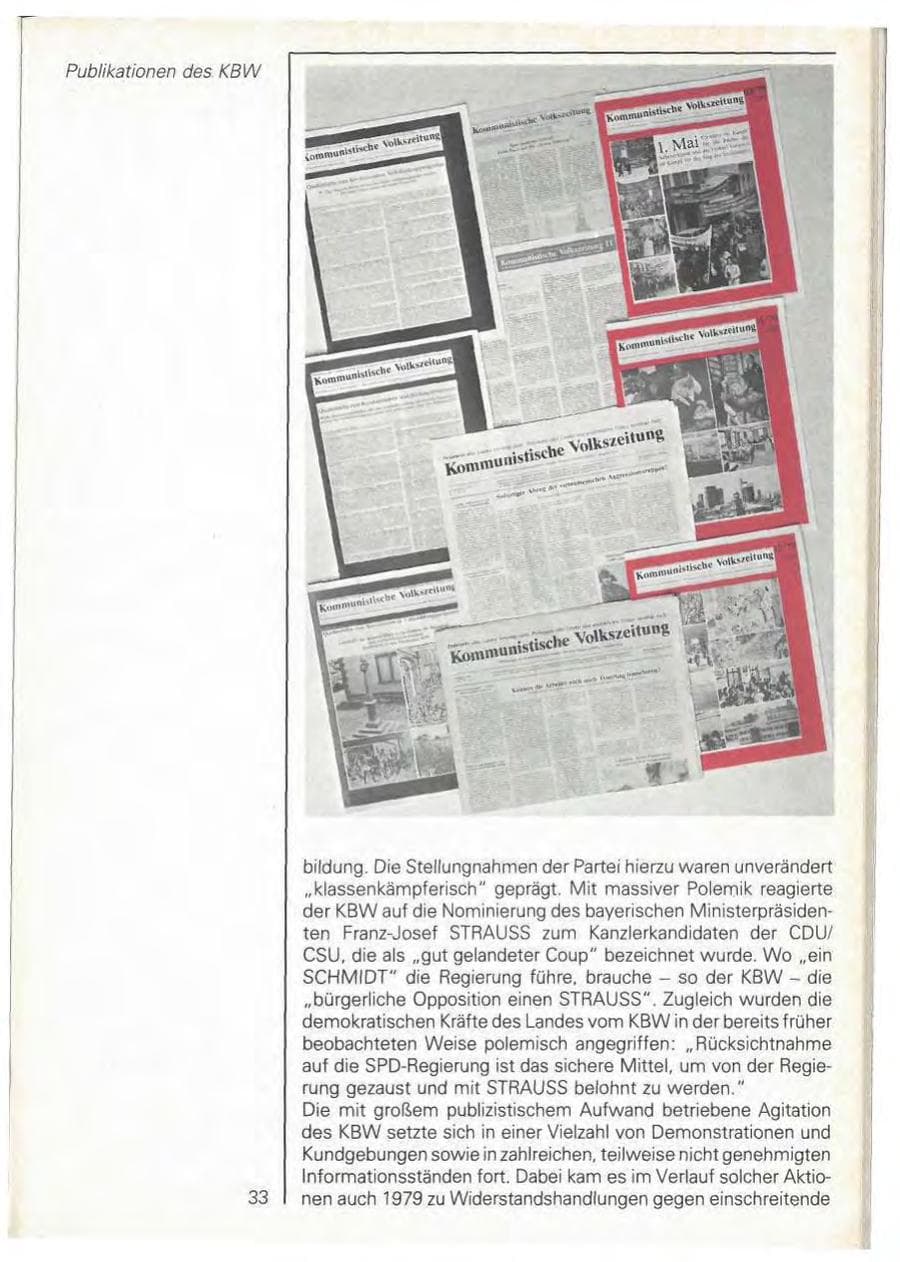 Seite 35 des Verfassungsschutzbericht 1979 Baden-Württemberg