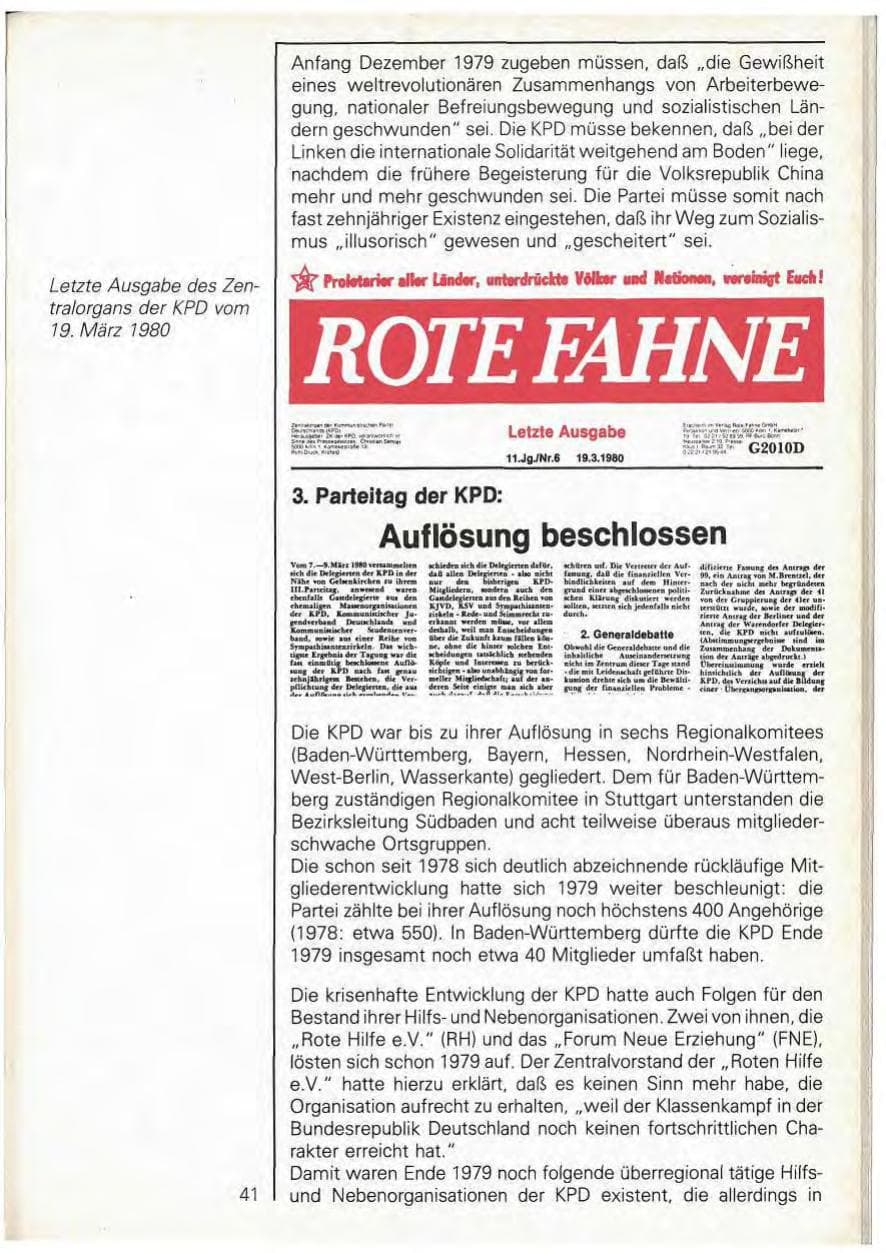 Seite 43 des Verfassungsschutzbericht 1979 Baden-Württemberg