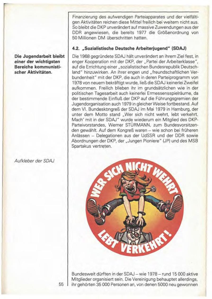 Seite 57 des Verfassungsschutzbericht 1979 Baden-Württemberg