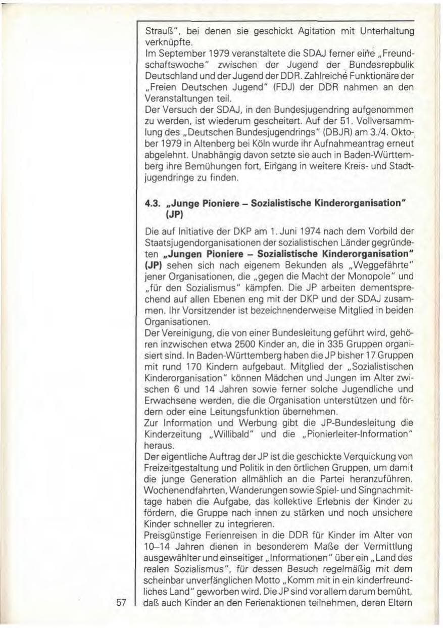 Seite 59 des Verfassungsschutzbericht 1979 Baden-Württemberg