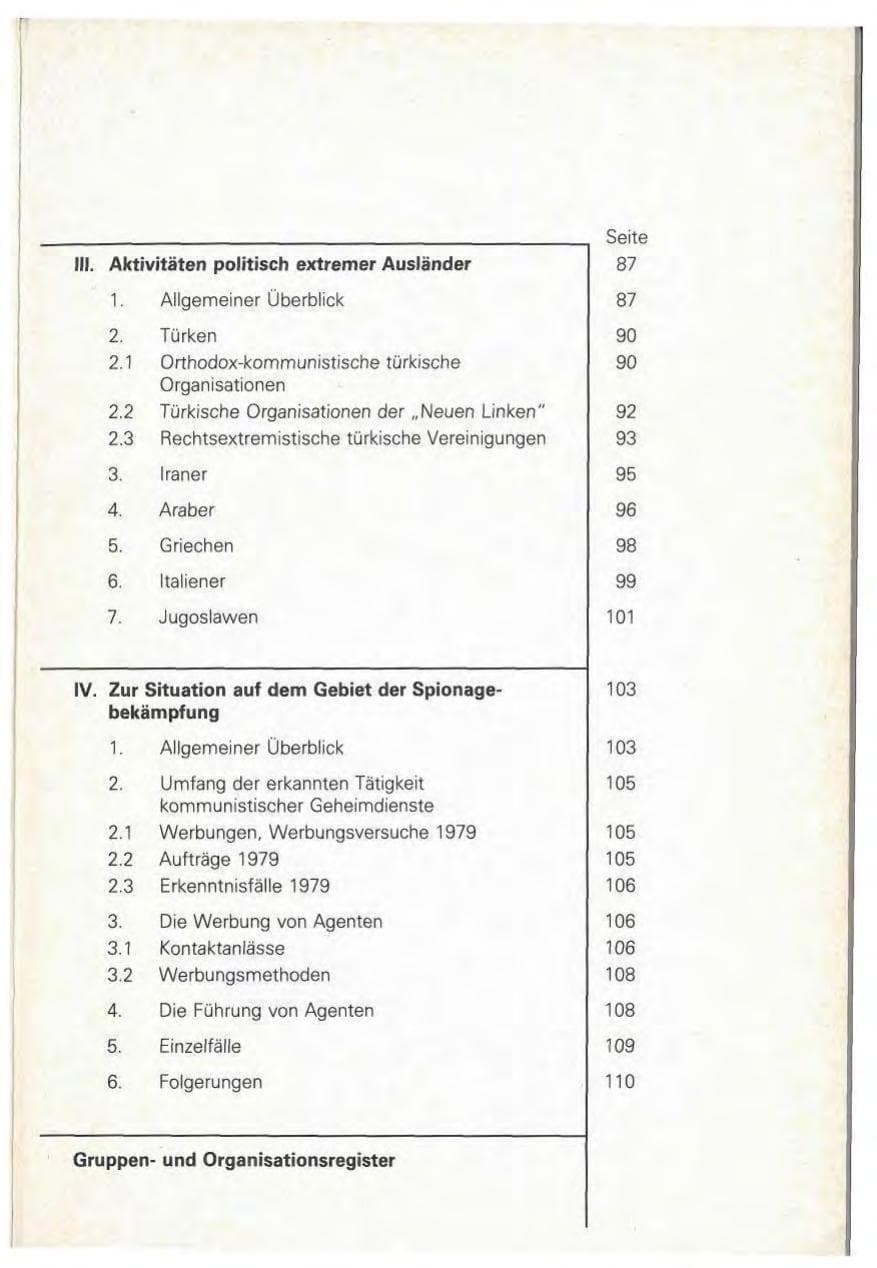 Seite 7 des Verfassungsschutzbericht 1979 Baden-Württemberg