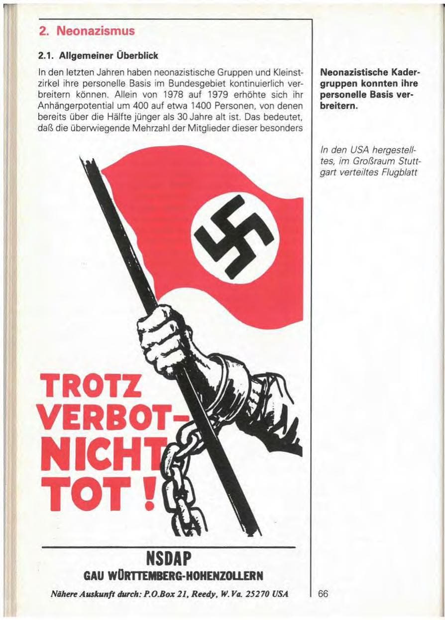 Seite 68 des Verfassungsschutzbericht 1979 Baden-Württemberg