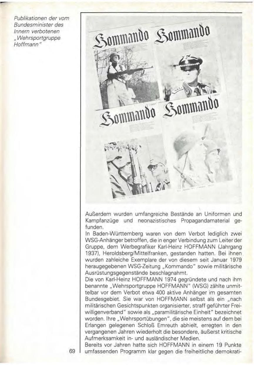 Seite 71 des Verfassungsschutzbericht 1979 Baden-Württemberg