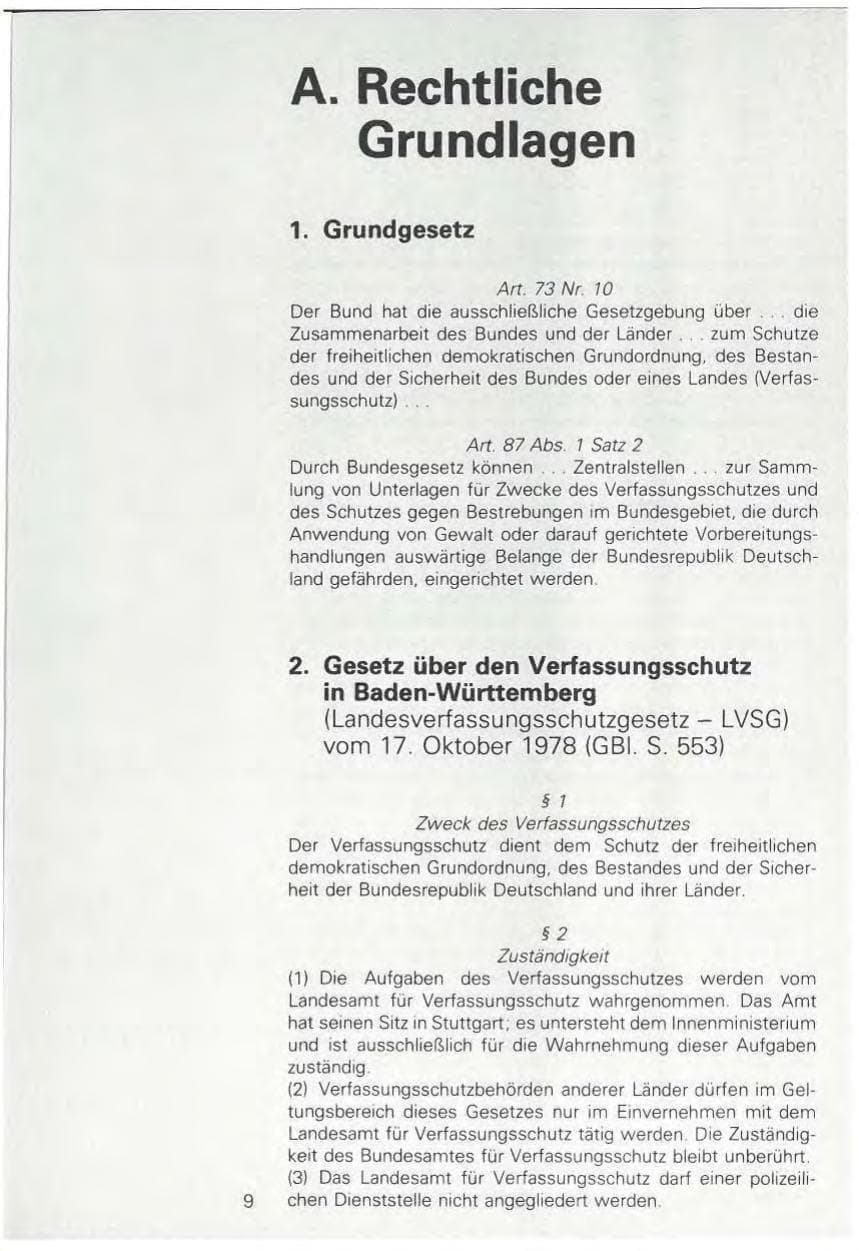 Seite 11 des Verfassungsschutzbericht 1980 Baden-Württemberg