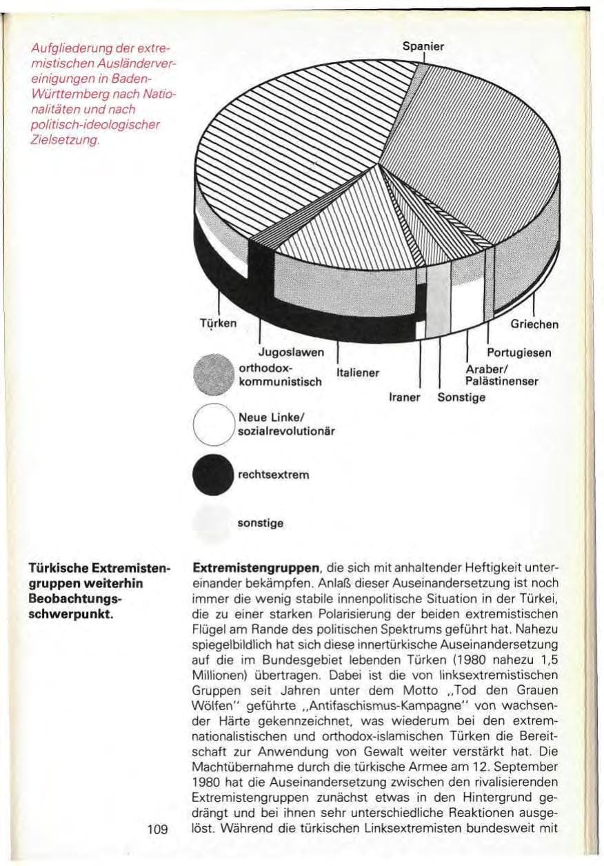 Seite 111 des Verfassungsschutzbericht 1980 Baden-Württemberg