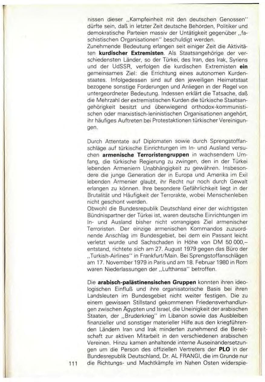 Seite 113 des Verfassungsschutzbericht 1980 Baden-Württemberg