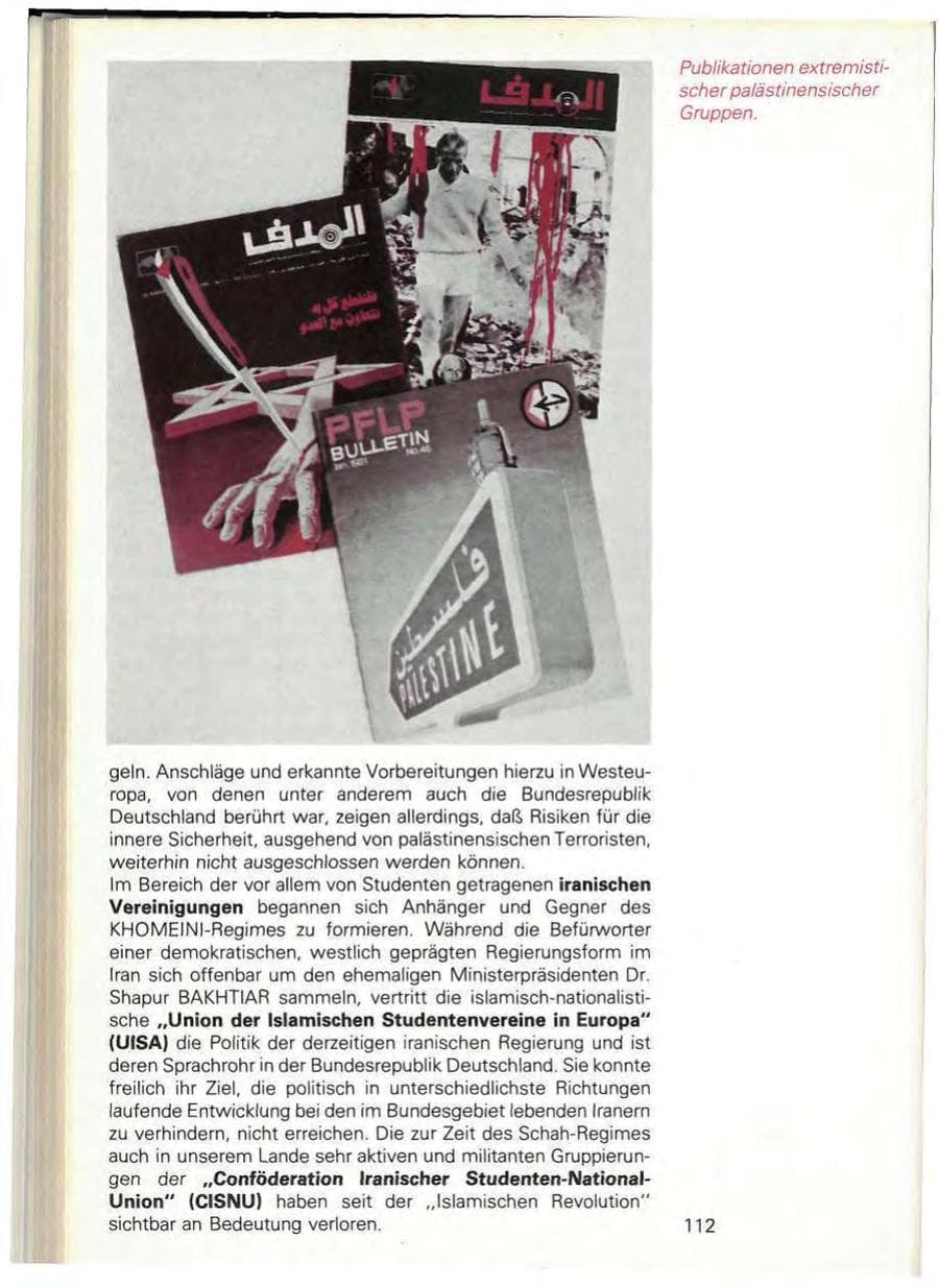 Seite 114 des Verfassungsschutzbericht 1980 Baden-Württemberg