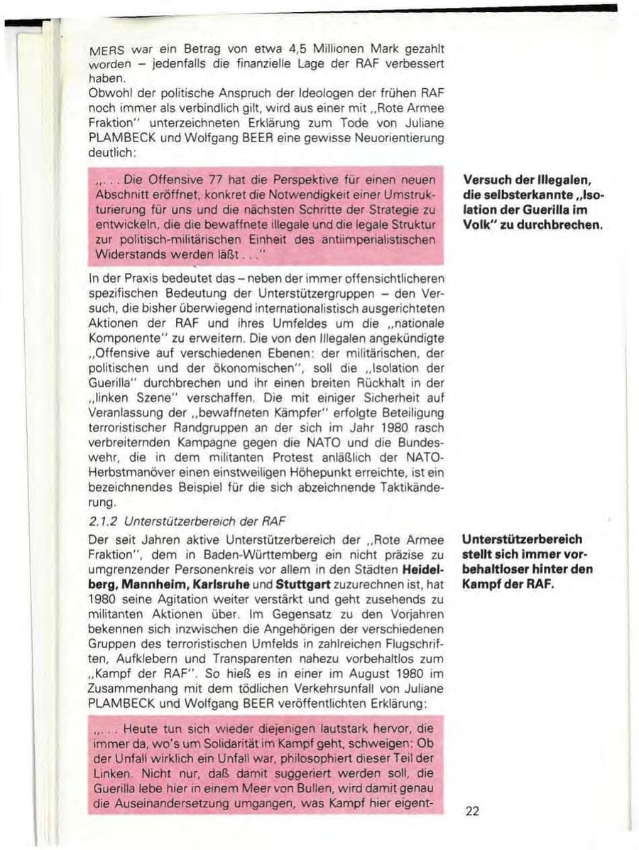 Seite 24 des Verfassungsschutzbericht 1980 Baden-Württemberg