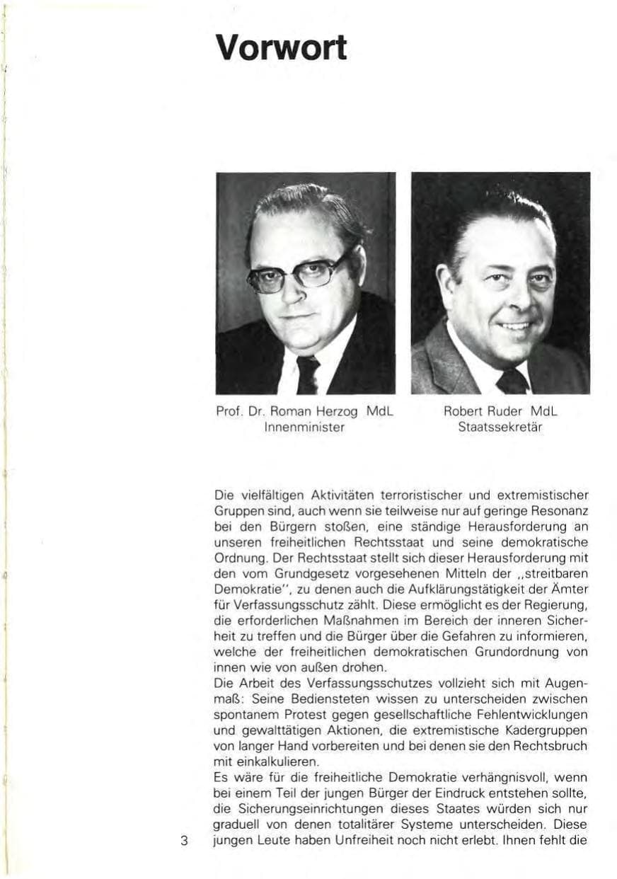 Seite 5 des Verfassungsschutzbericht 1980 Baden-Württemberg