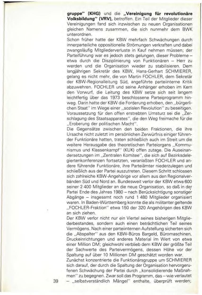 Seite 41 des Verfassungsschutzbericht 1980 Baden-Württemberg