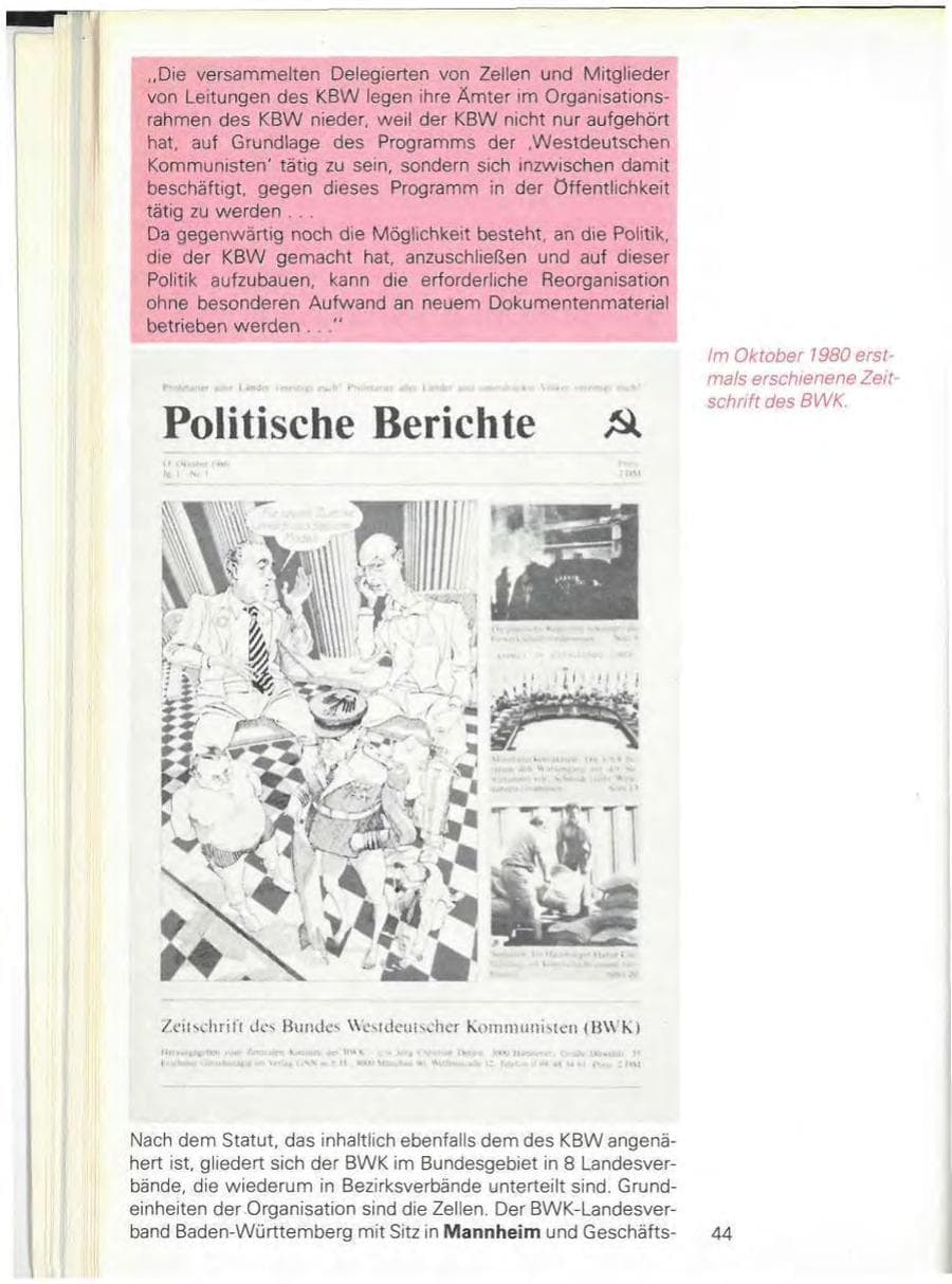 Seite 46 des Verfassungsschutzbericht 1980 Baden-Württemberg