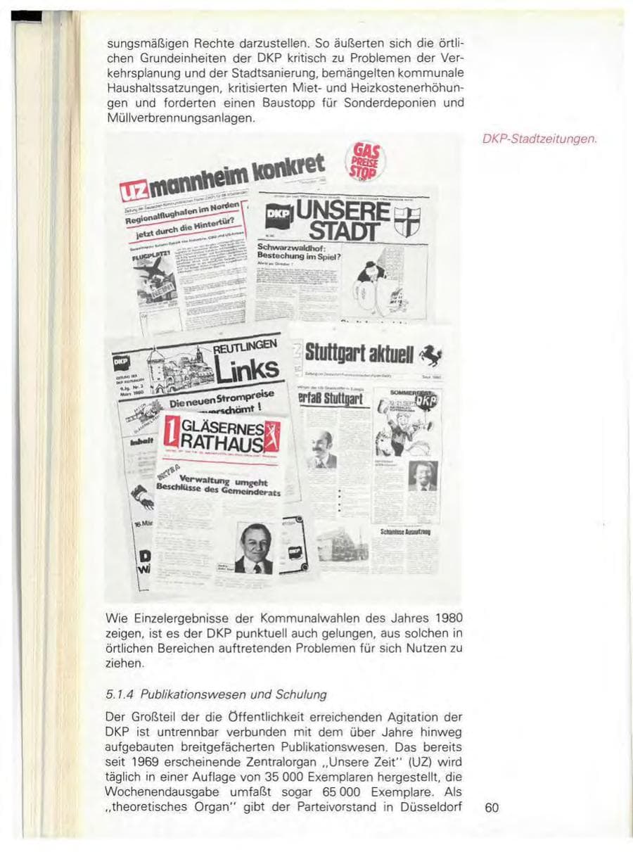Seite 62 des Verfassungsschutzbericht 1980 Baden-Württemberg