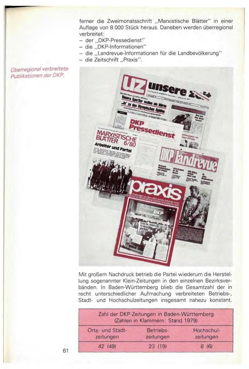 Seite 63 des Verfassungsschutzbericht 1980 Baden-Württemberg