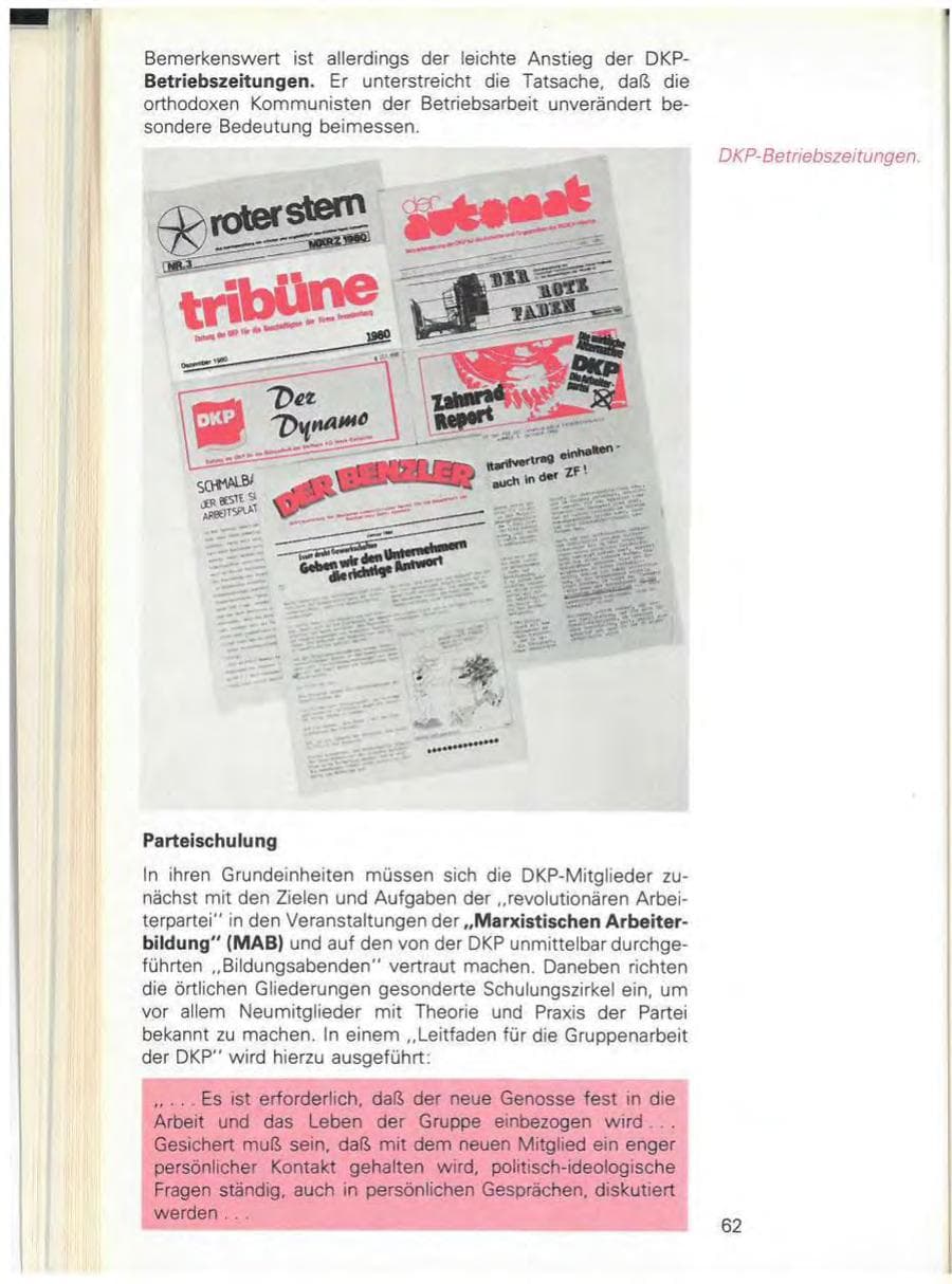 Seite 64 des Verfassungsschutzbericht 1980 Baden-Württemberg