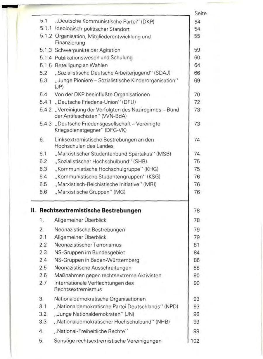 Seite 8 des Verfassungsschutzbericht 1980 Baden-Württemberg