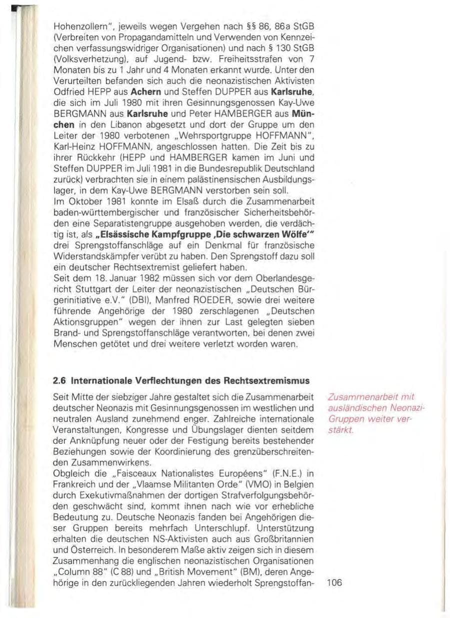 Seite 112 des Verfassungsschutzbericht 1981 Baden-Württemberg