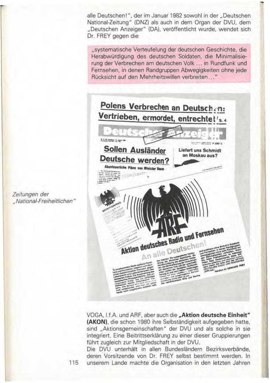 Seite 121 des Verfassungsschutzbericht 1981 Baden-Württemberg