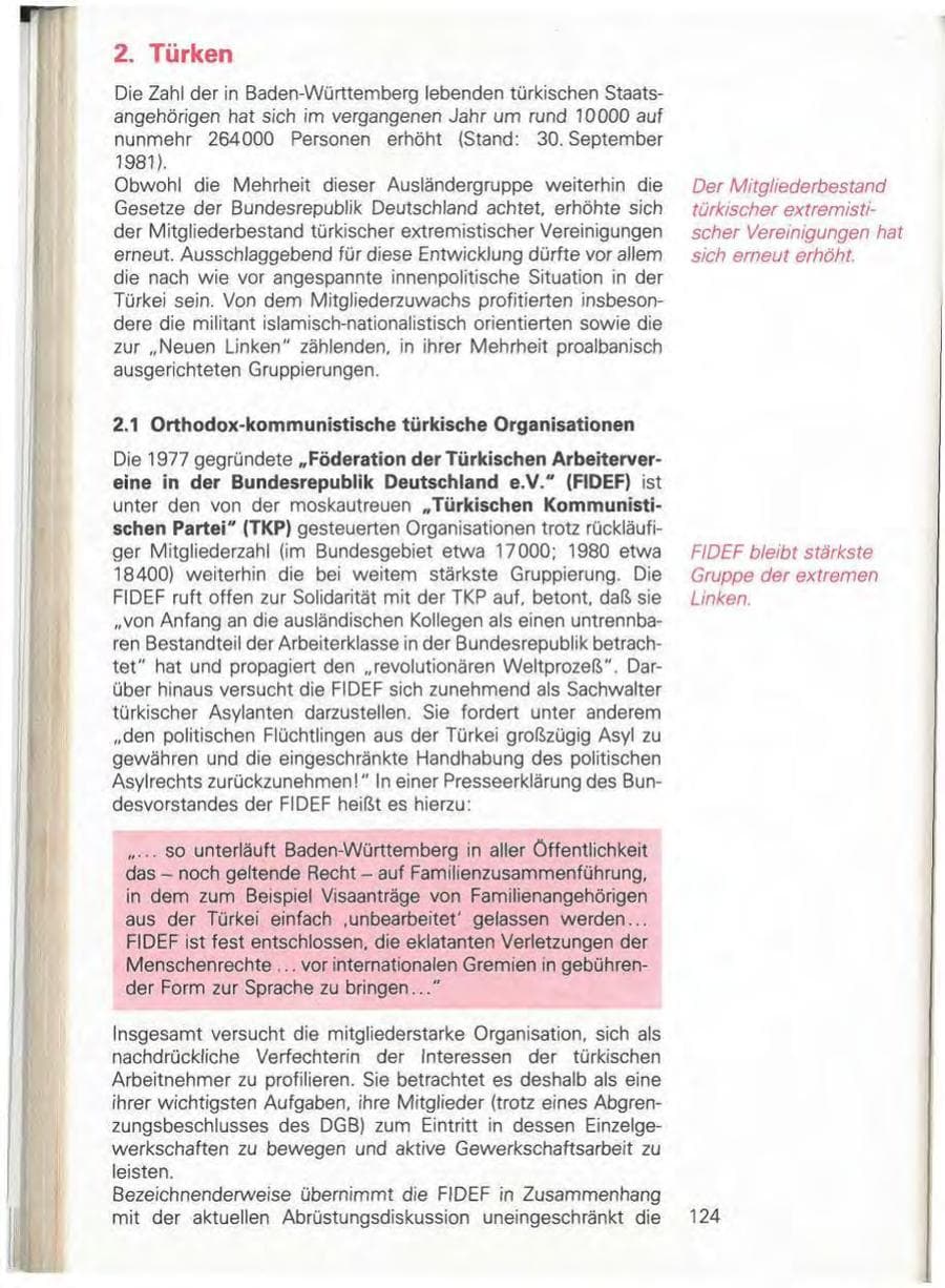 Seite 130 des Verfassungsschutzbericht 1981 Baden-Württemberg