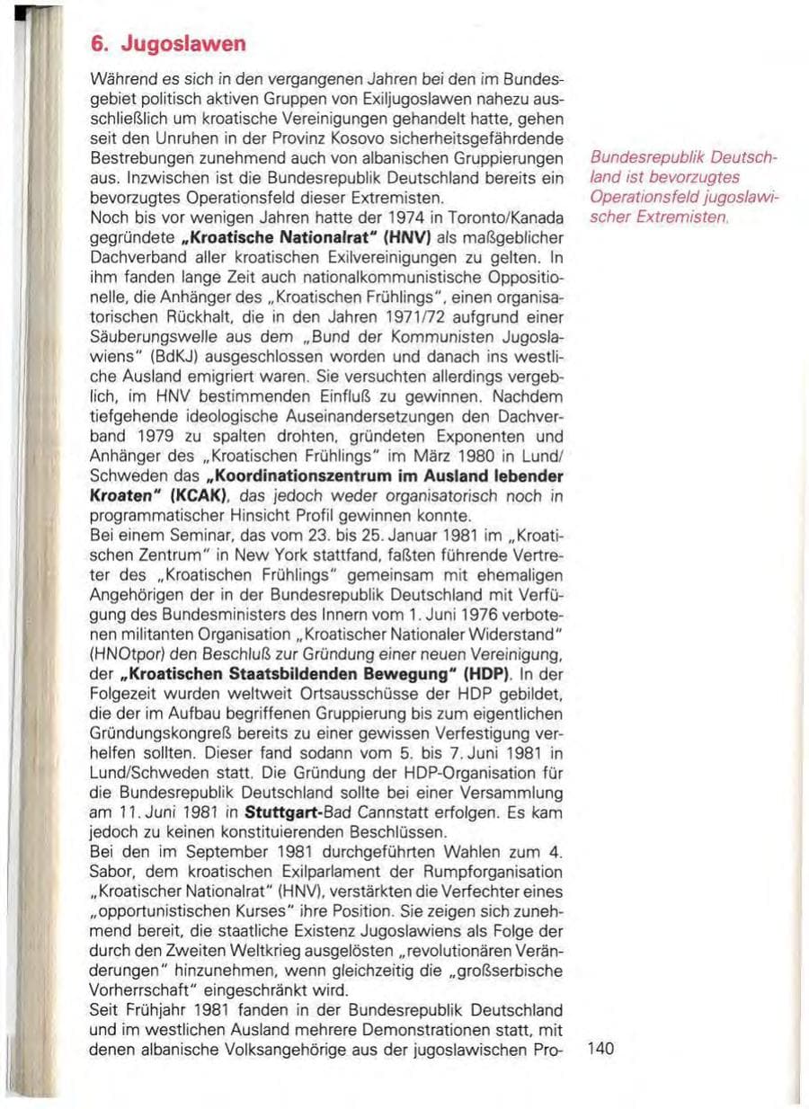 Seite 146 des Verfassungsschutzbericht 1981 Baden-Württemberg