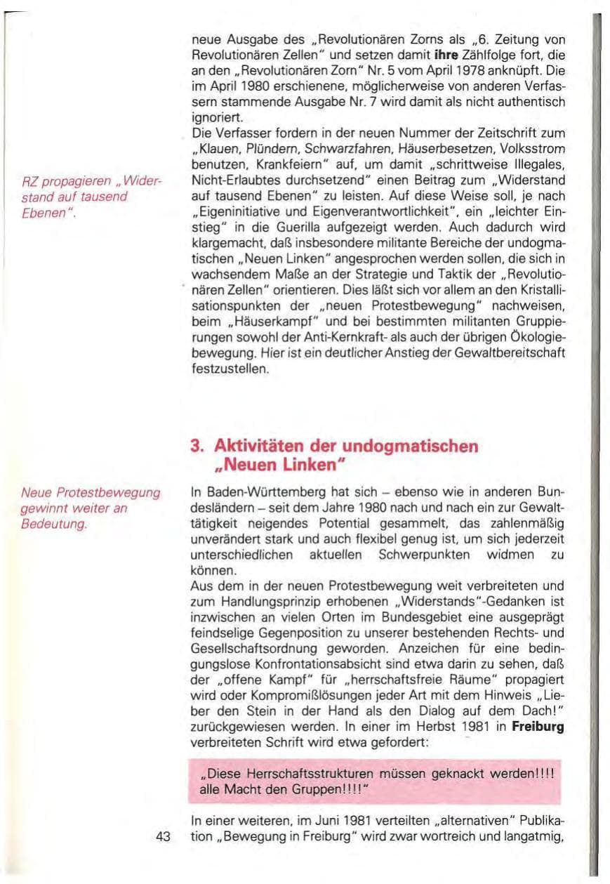 Seite 49 des Verfassungsschutzbericht 1981 Baden-Württemberg