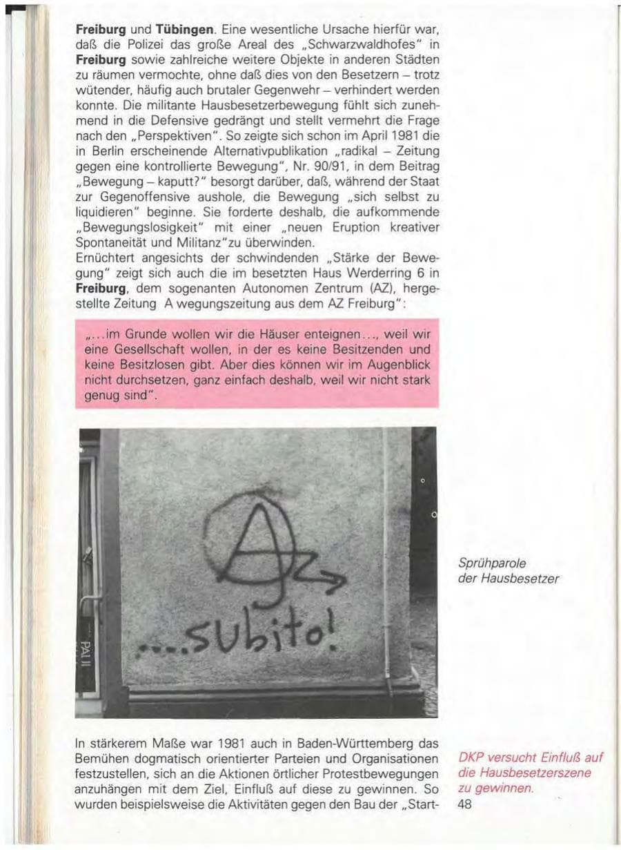 Seite 54 des Verfassungsschutzbericht 1981 Baden-Württemberg