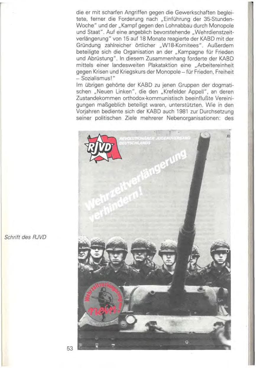 Seite 59 des Verfassungsschutzbericht 1981 Baden-Württemberg