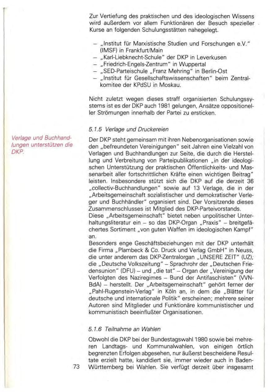 Seite 79 des Verfassungsschutzbericht 1981 Baden-Württemberg