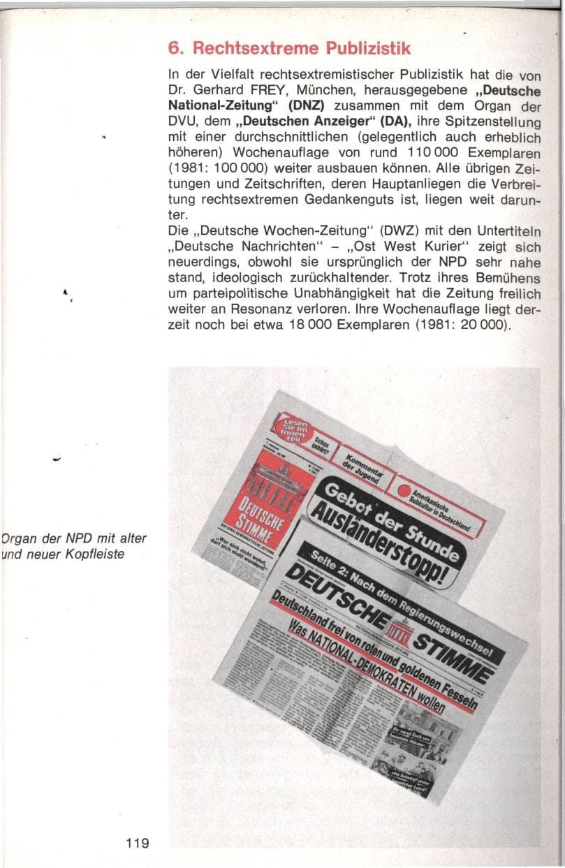 Seite 116 des Verfassungsschutzbericht 1982 Baden-Württemberg