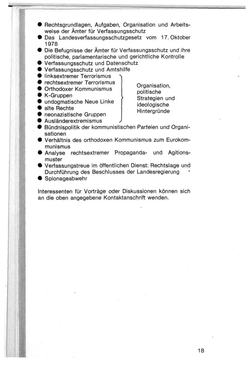 Seite 16 des Verfassungsschutzbericht 1982 Baden-Württemberg