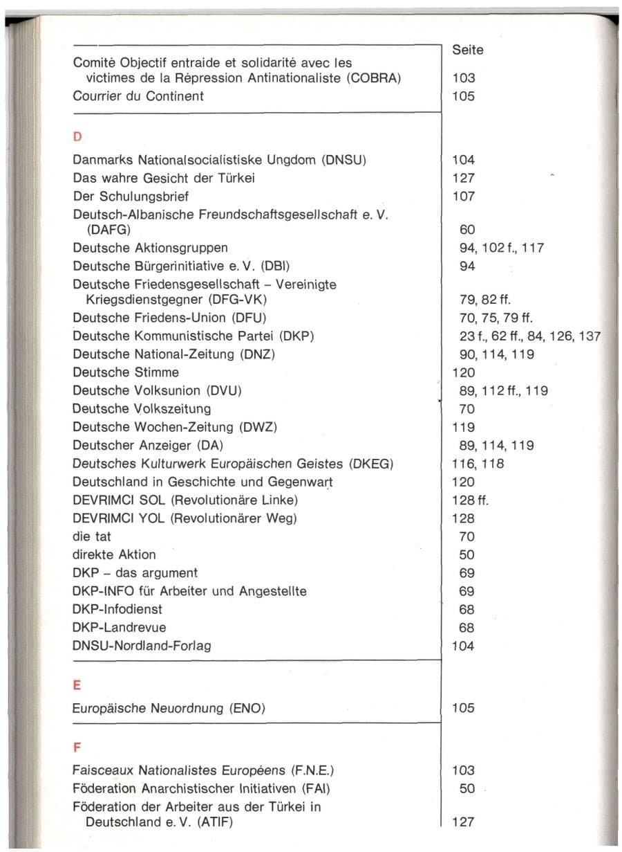 Seite 152 des Verfassungsschutzbericht 1982 Baden-Württemberg