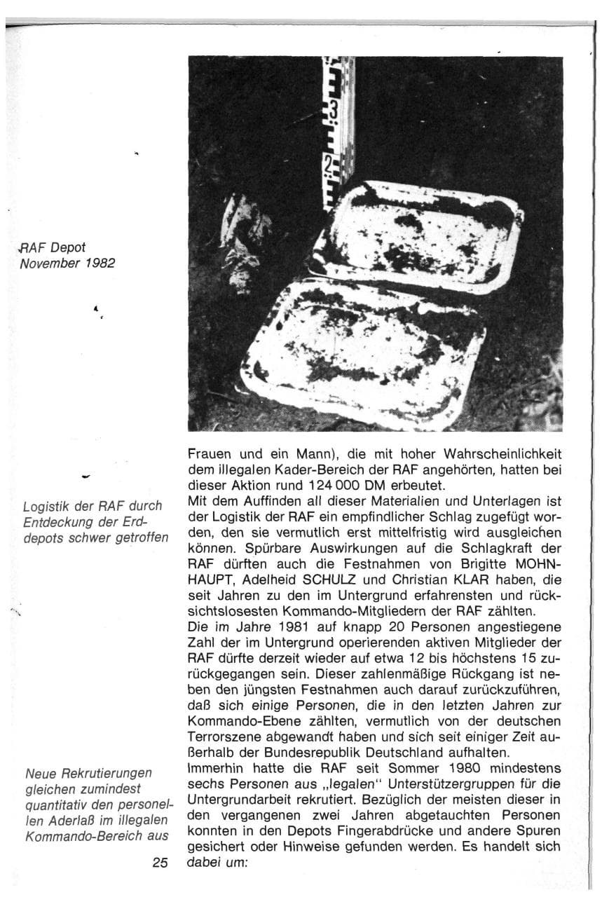 Seite 22 des Verfassungsschutzbericht 1982 Baden-Württemberg