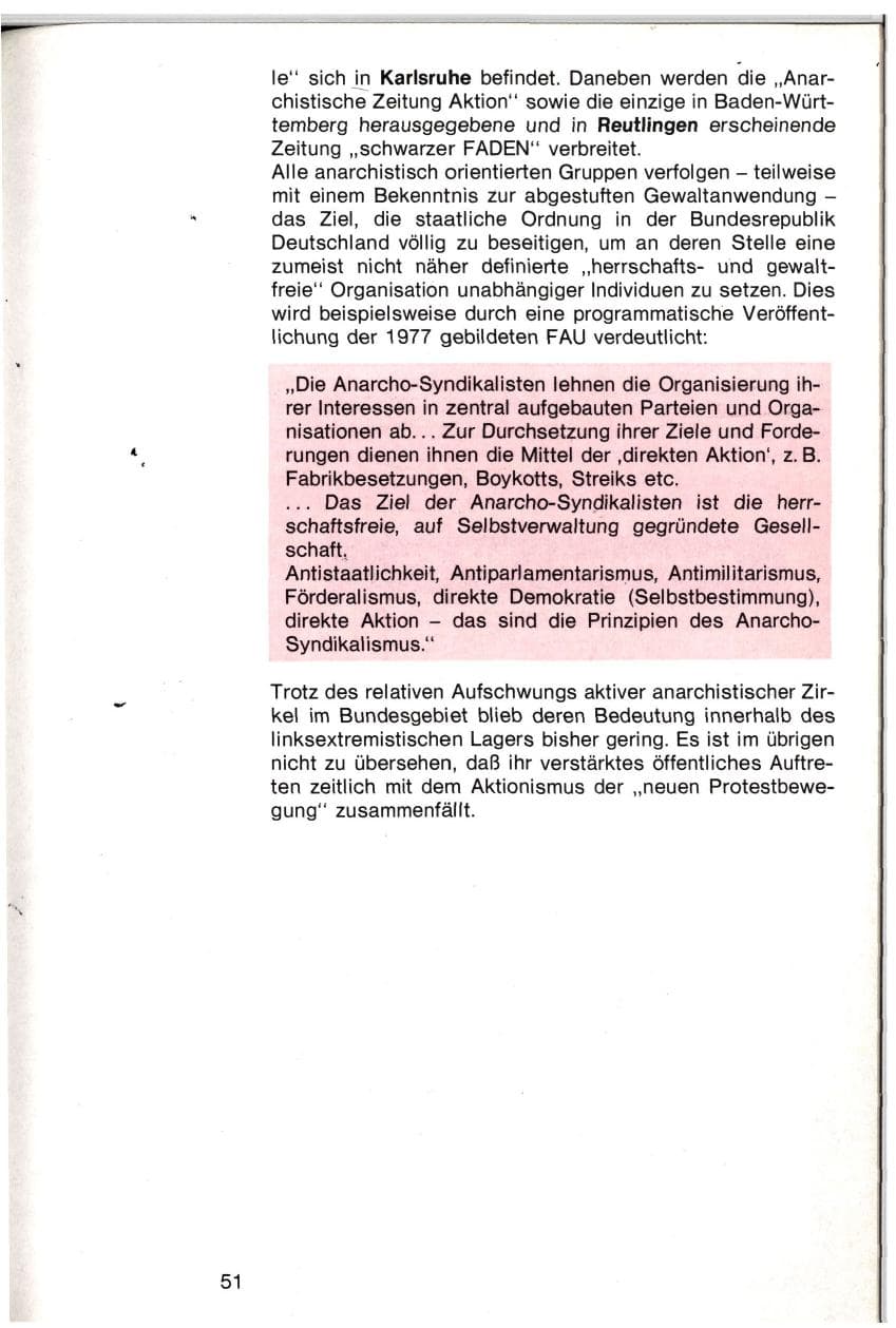 Seite 48 des Verfassungsschutzbericht 1982 Baden-Württemberg