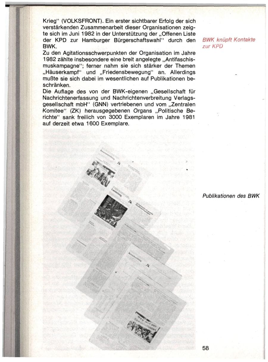 Seite 55 des Verfassungsschutzbericht 1982 Baden-Württemberg