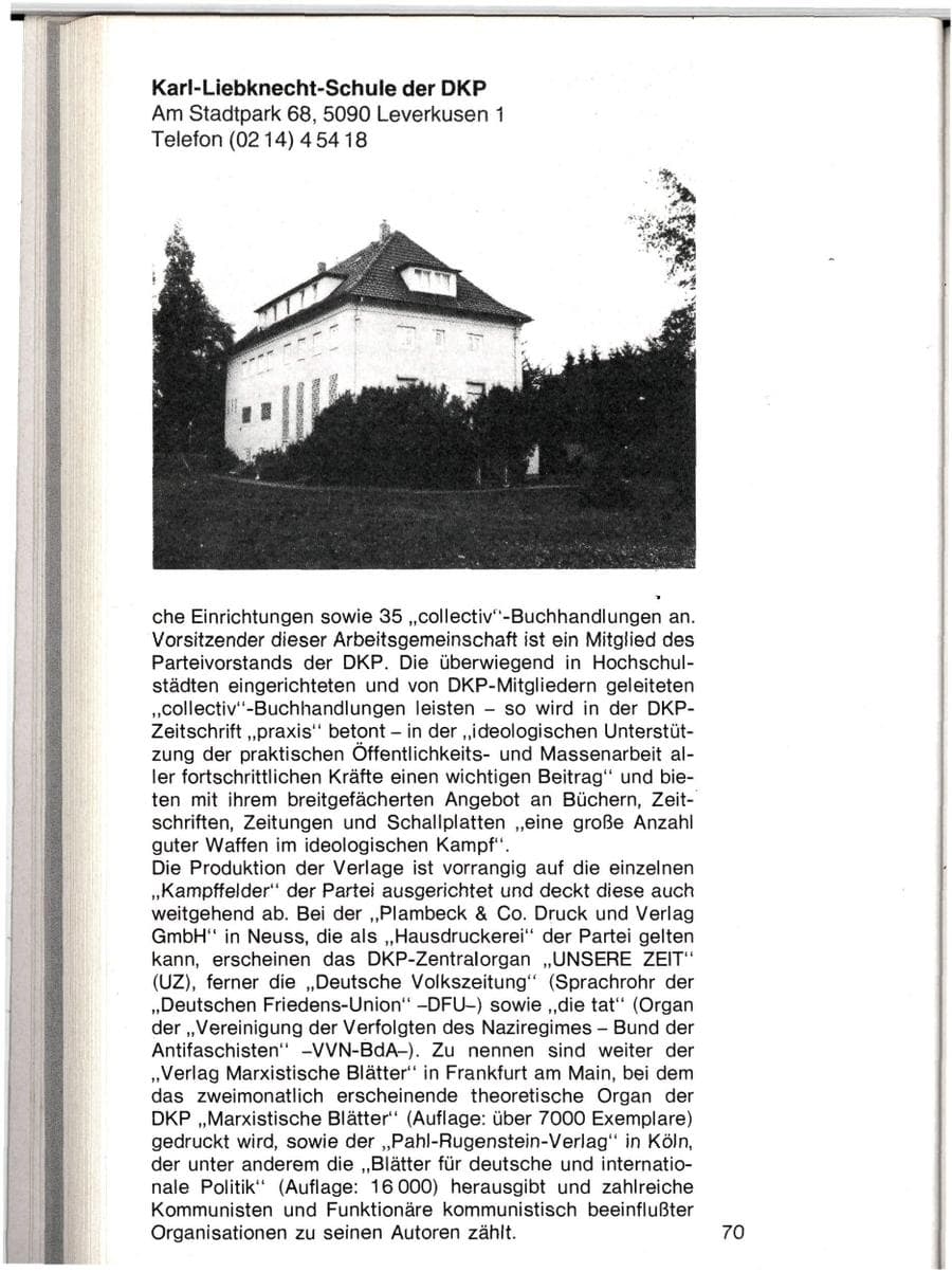 Seite 67 des Verfassungsschutzbericht 1982 Baden-Württemberg