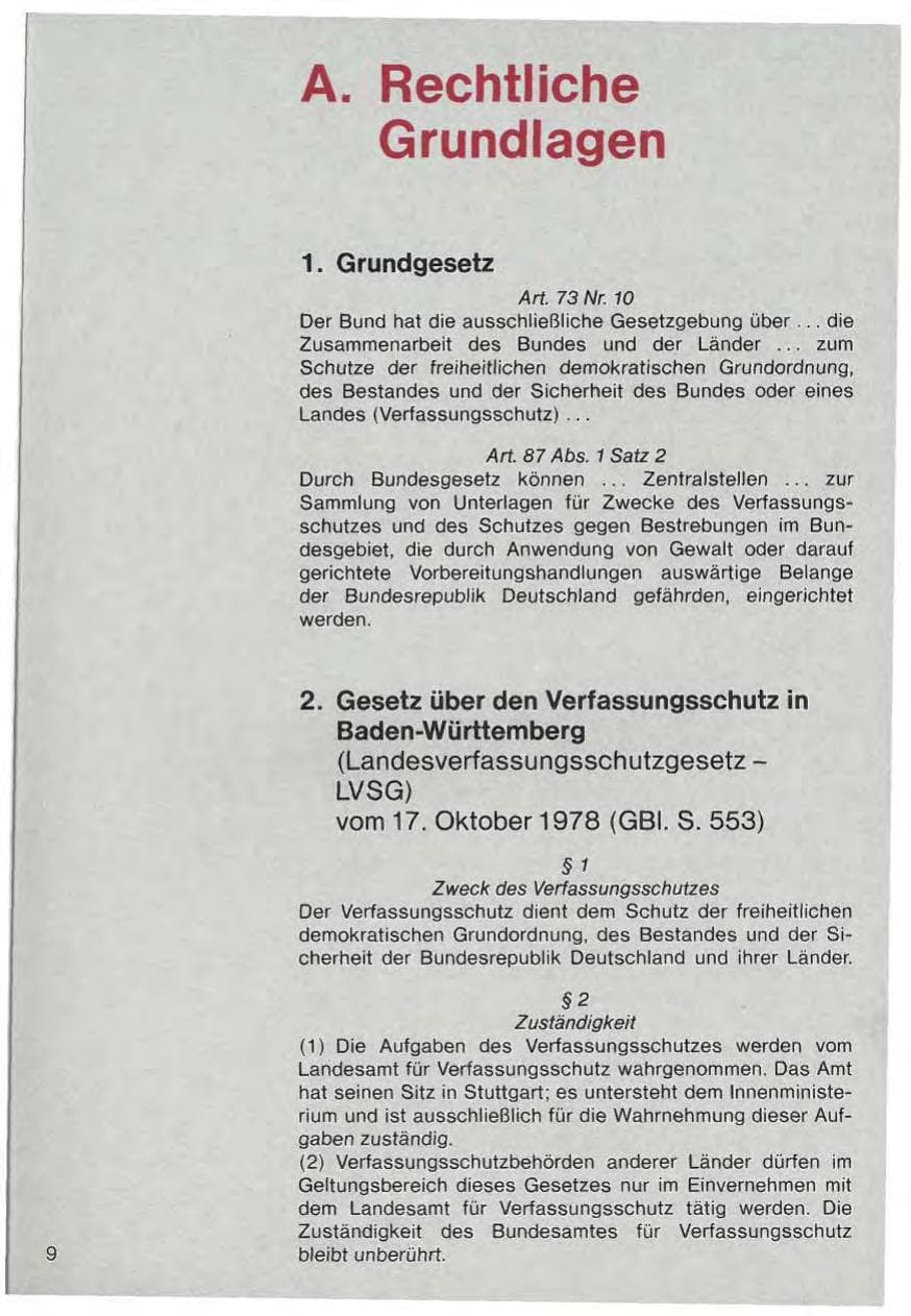 Seite 11 des Verfassungsschutzbericht 1983 Baden-Württemberg