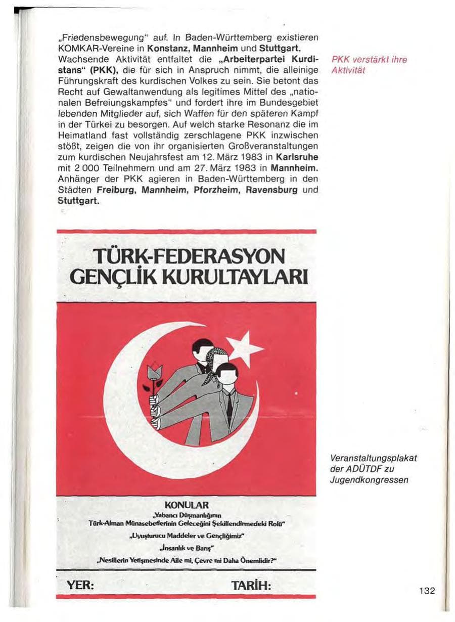 Seite 134 des Verfassungsschutzbericht 1983 Baden-Württemberg