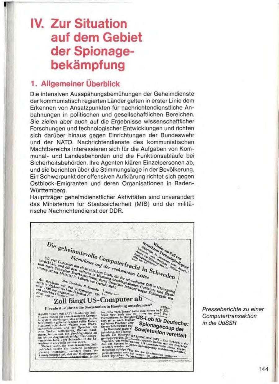 Seite 146 des Verfassungsschutzbericht 1983 Baden-Württemberg