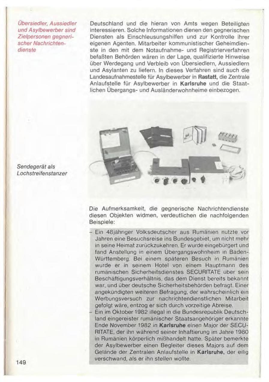 Seite 151 des Verfassungsschutzbericht 1983 Baden-Württemberg