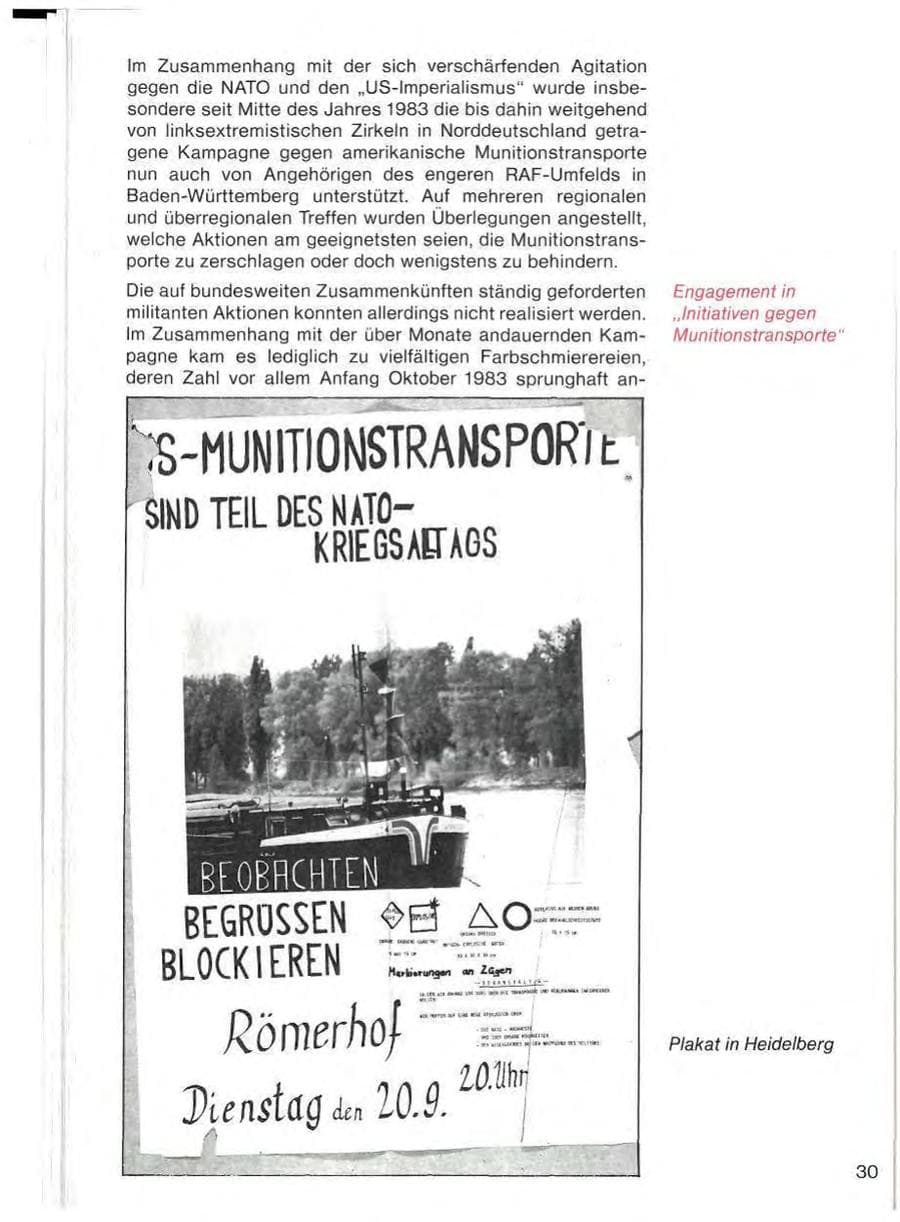 Seite 32 des Verfassungsschutzbericht 1983 Baden-Württemberg