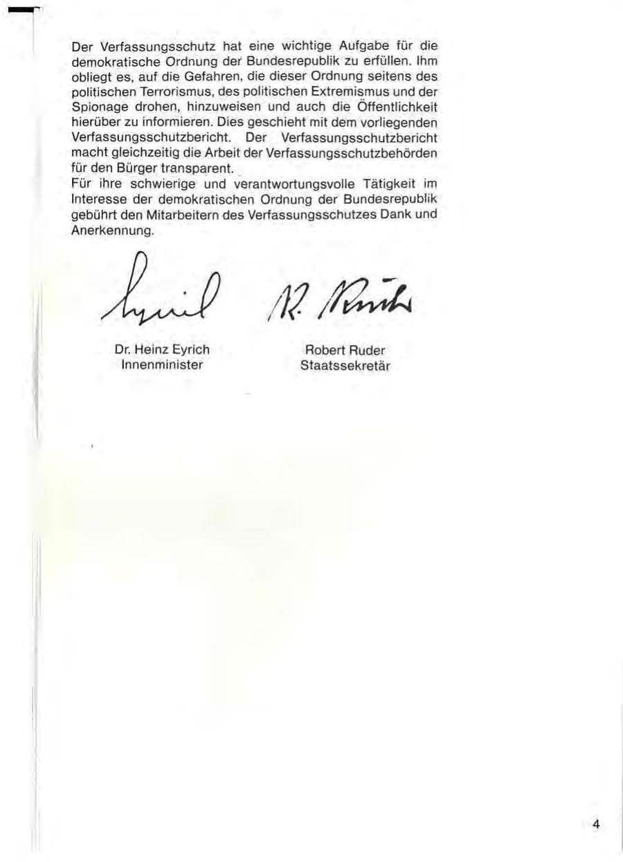 Seite 6 des Verfassungsschutzbericht 1983 Baden-Württemberg