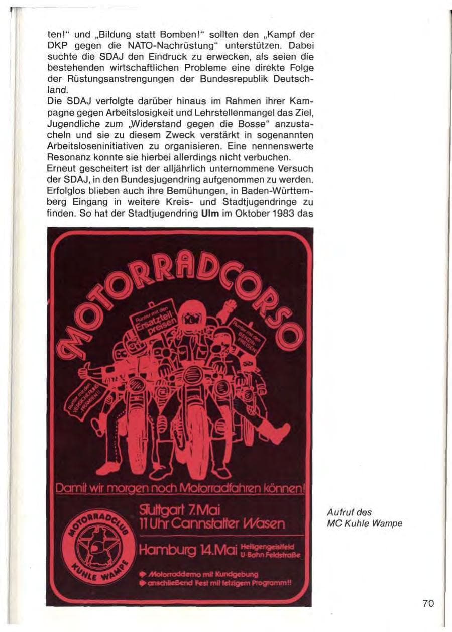 Seite 72 des Verfassungsschutzbericht 1983 Baden-Württemberg