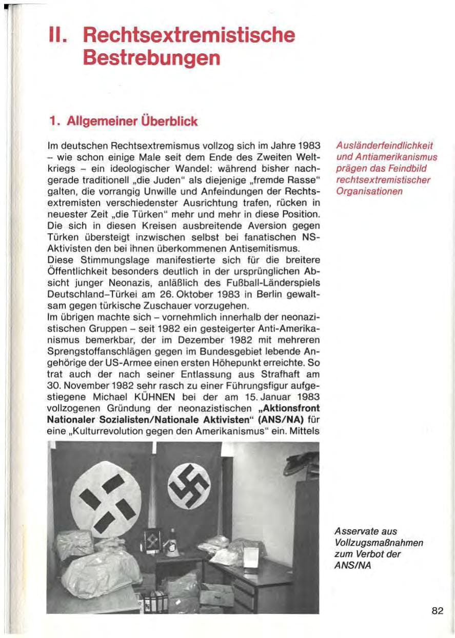 Seite 84 des Verfassungsschutzbericht 1983 Baden-Württemberg