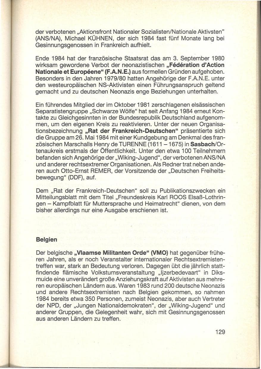Seite 131 des Verfassungsschutzbericht 1984 Baden-Württemberg