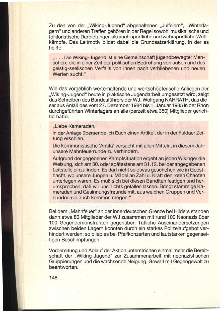 Seite 152 des Verfassungsschutzbericht 1984 Baden-Württemberg