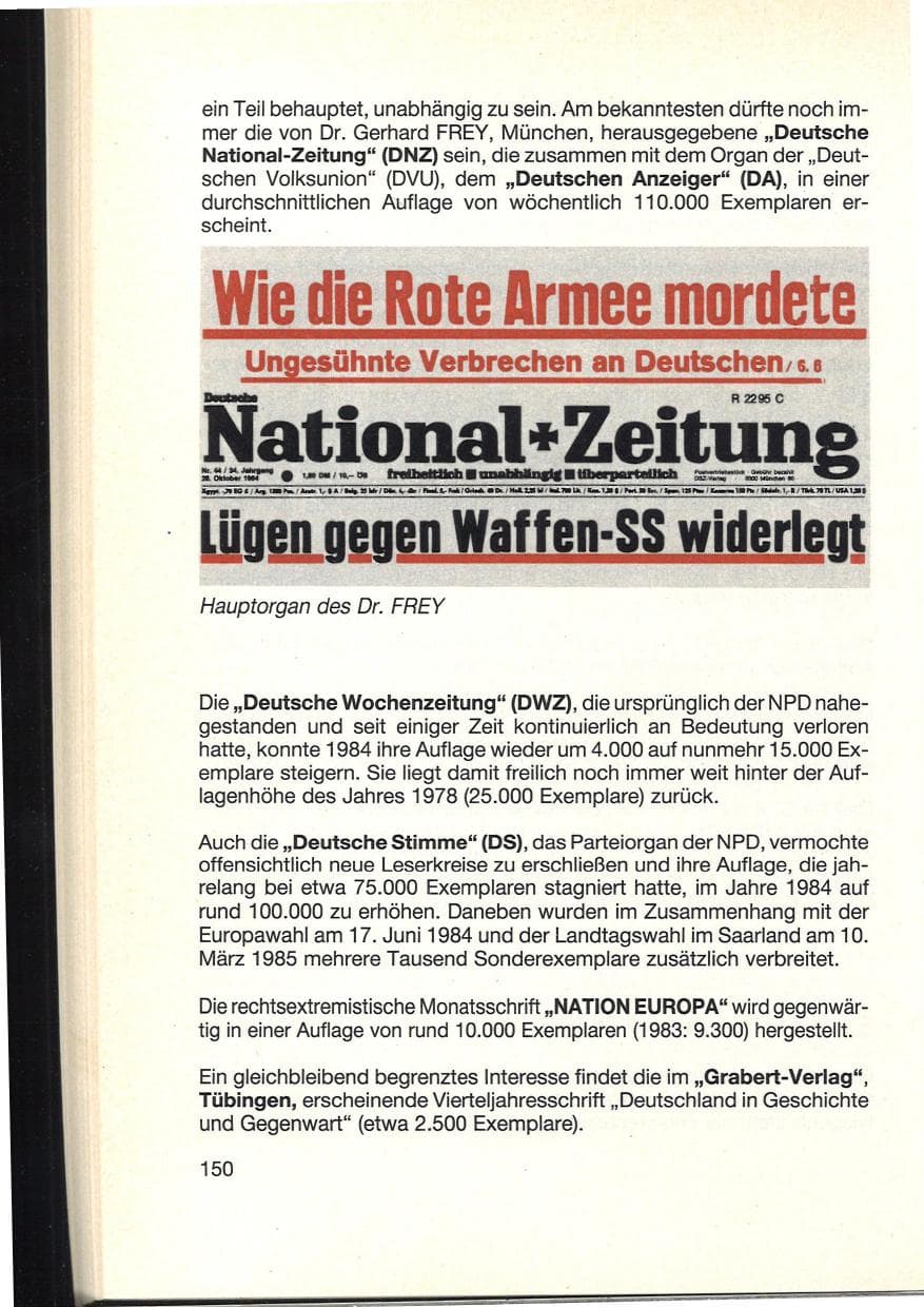 Seite 154 des Verfassungsschutzbericht 1984 Baden-Württemberg